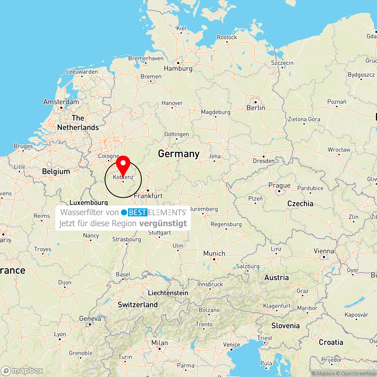 Koblenz: Chlorgeruch im Trinkwasser – keine gesundheitlichen Bedenken