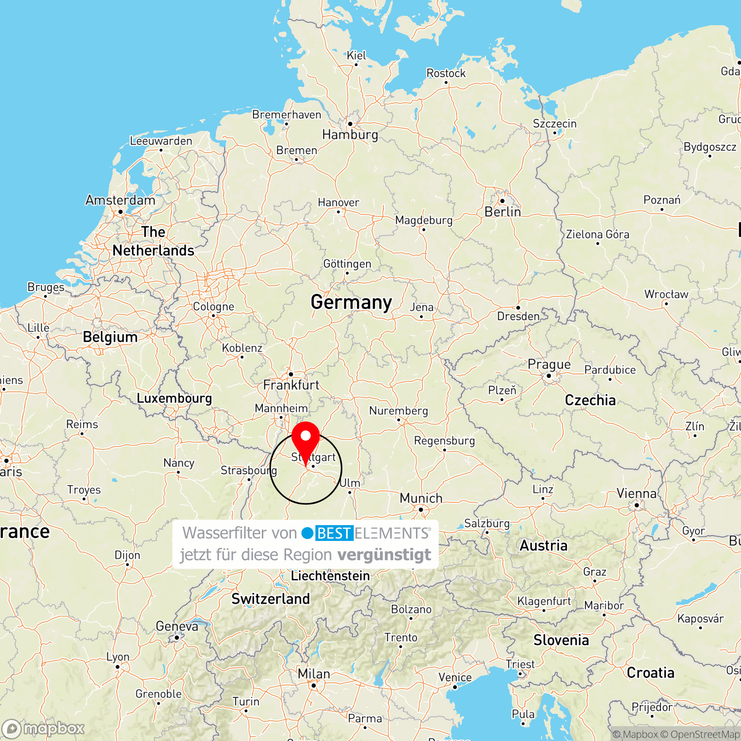 Böblingen (Landkreis Böblingen): Vorsorgliche Chlorung des Trinkwassers wegen Trübung in mehreren Versorgungsgebieten